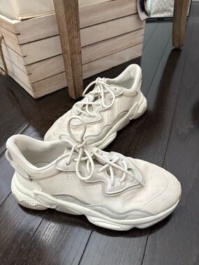 Adidas Women’s Cream Suede Chunky Lace-Up Sneakers